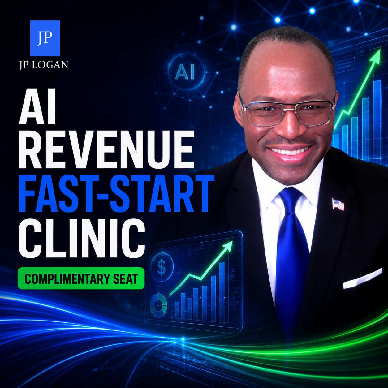 AI Revenue Fast-Start Clinic with JP Logan, complimentary seat